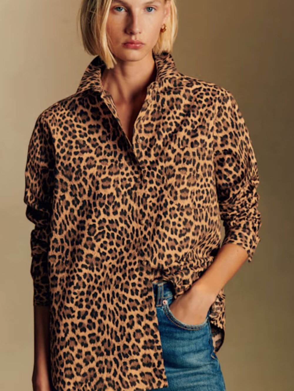 Sézane Max Shirt - Leo Nevada print - Size 4